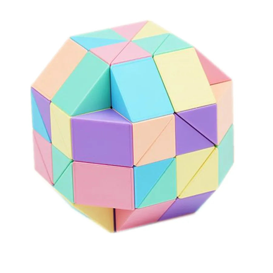 MoYu Magic Ruler Macarone 24/36/48/60/72 Segments cubo magico Snake Twist Cube Puzzle Kid Educational Toy For Children Gift