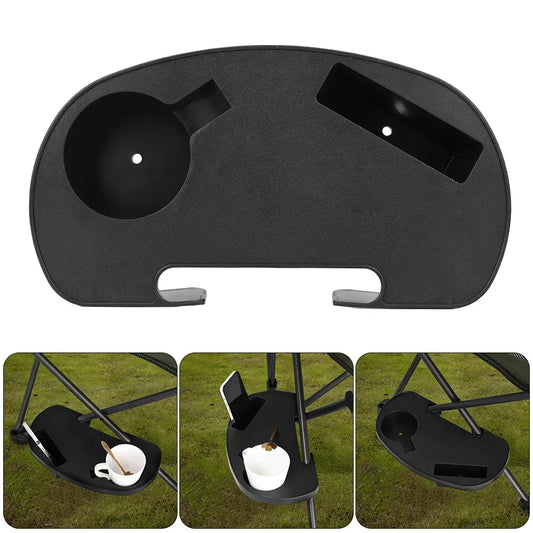 Chair Cup Holder with Mobile Phone Slot Recliner Side Table Multifunction Clip On Chair Table Portable for Camping Picnic