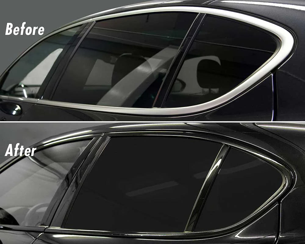 Piano Black Glossy Vinyl Wrap Film Gloss Black Self Adhesive Vinyl Sticker Bubble Free Vehicle Window Trim Mirror