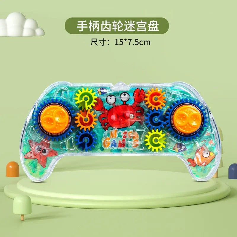 3D Creative Puzzle Maze Magic Transparent Puzzle Speed Cube Rolling Ball Magic UFO Maze Toys For Children Stress Reliever Toys
