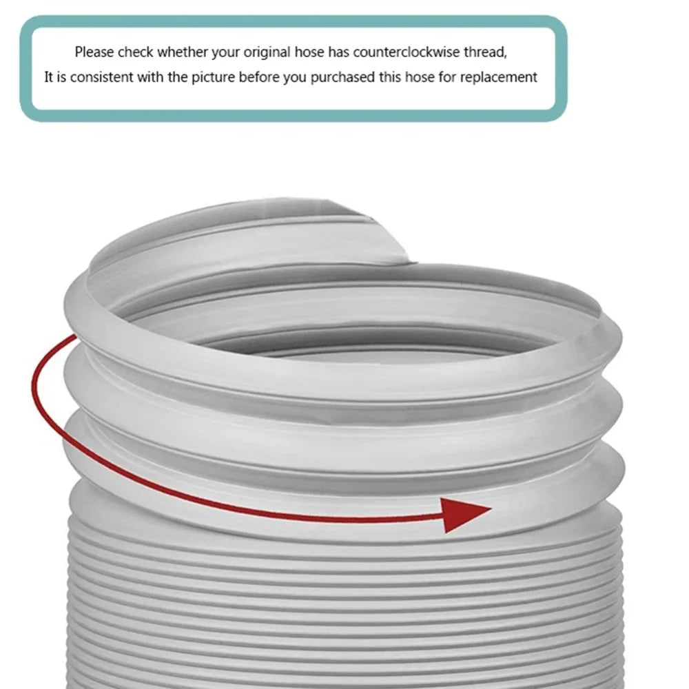 Flexible Universal Portable Air Conditioner Exhaust Pipe Stretch PAC Vent Extension Duct Hose Replacement Vent Accessory