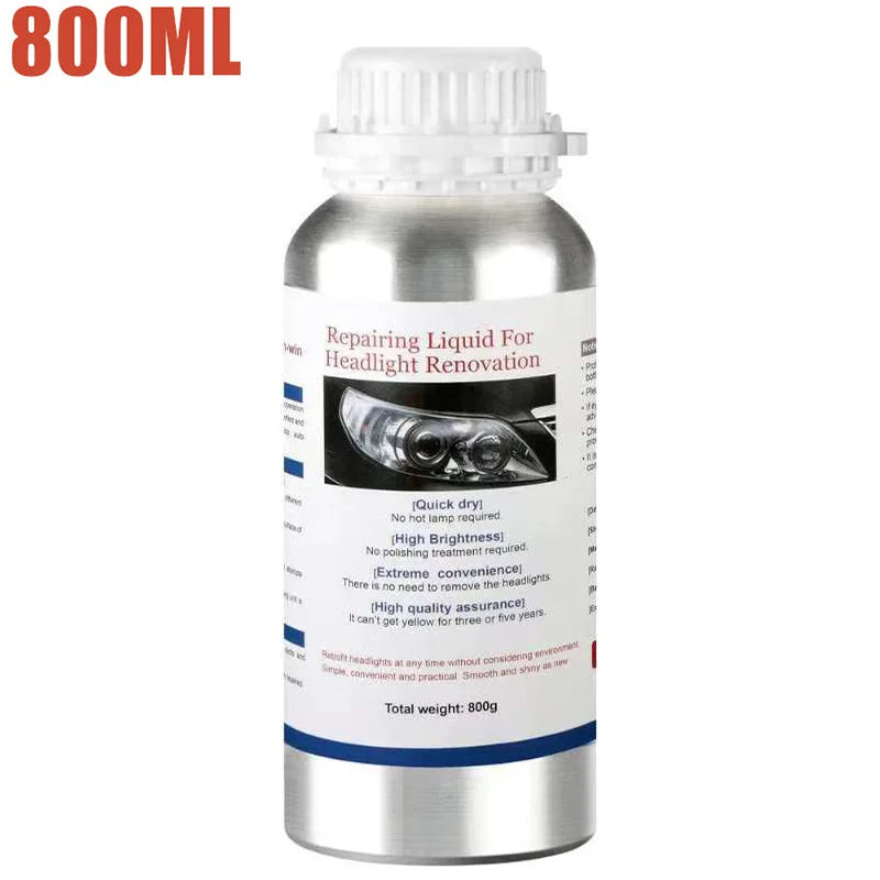 Car headlight restoration kit 800ML Liquid Polymer Repair Fluid Car Headlight Chemical Polishing Kit Automobile Tools