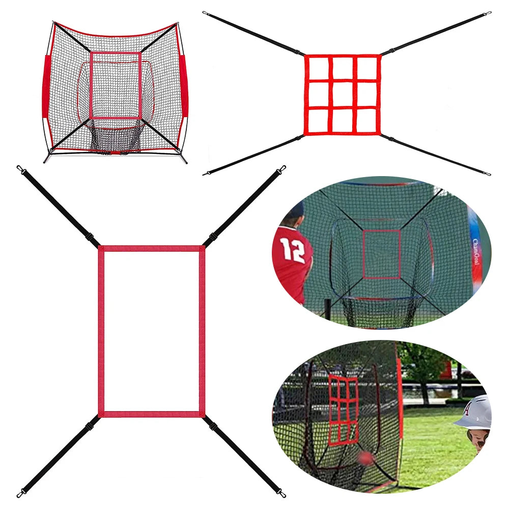 Baseball Practice Net Adjustable Baseball Softball Pitching Target Practice Accuracy Training Throwing for Baseball Softball Net