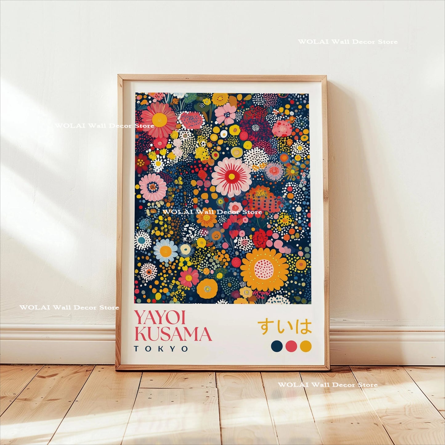 Yayoi Kusama Koi Fish Jellyfish Animal Canvas Prints Japanese Hokusai Giant Wave Wall Art Posters for Living Room Home Decor