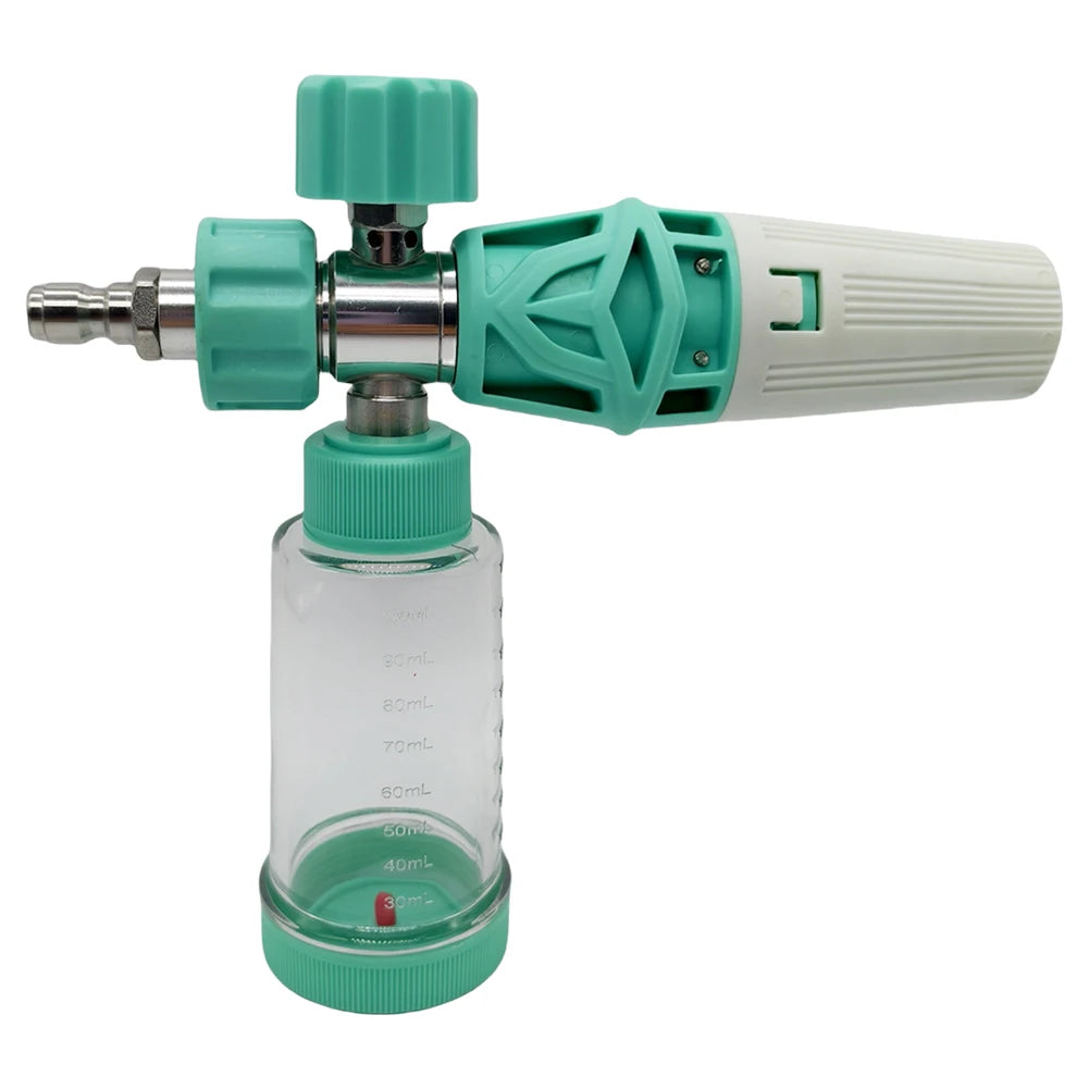 100ml Pressure Washer Gun Adjustable Car Wash Foam Sprayer 1/4 Inch Quick-Connect Liquid Foam Sprayer for Cleaning Cars SUVs