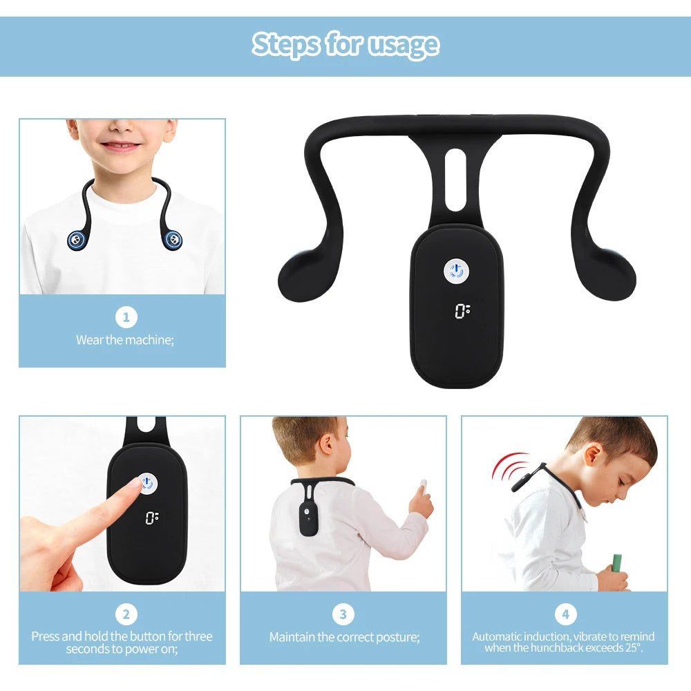 Smart Posture Adjuster Device Posture Training device Adjuster Adult Child Intelligent Posture Adjuster Realtime Monitoring