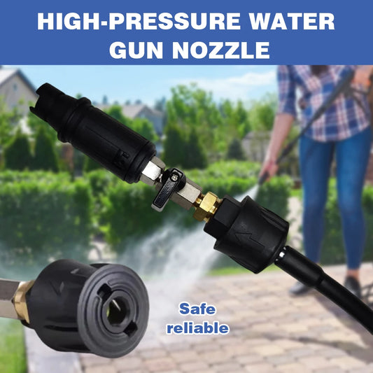Quick Plug Connect Sprayer with Safe Lock Water Flow Control Valve Wear Resist Duckbill Water Gun Sprayer for Car Washing