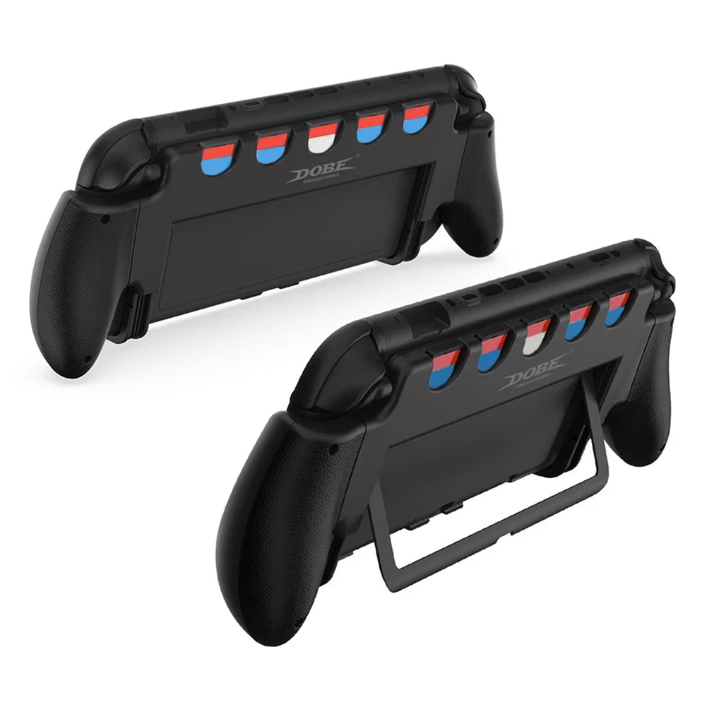 For Nintendo for Switch 2 Grip with Stand Grip Case 5 Game Slots Protective Case Anti Slip Grip Holder for Switch 2 Accessories
