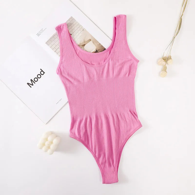 Women Non-wire Bra And Panties Set Seamless Underwear Lingerie Set Tummy Control Shapewear Slimming Thong Female Jumpsuit