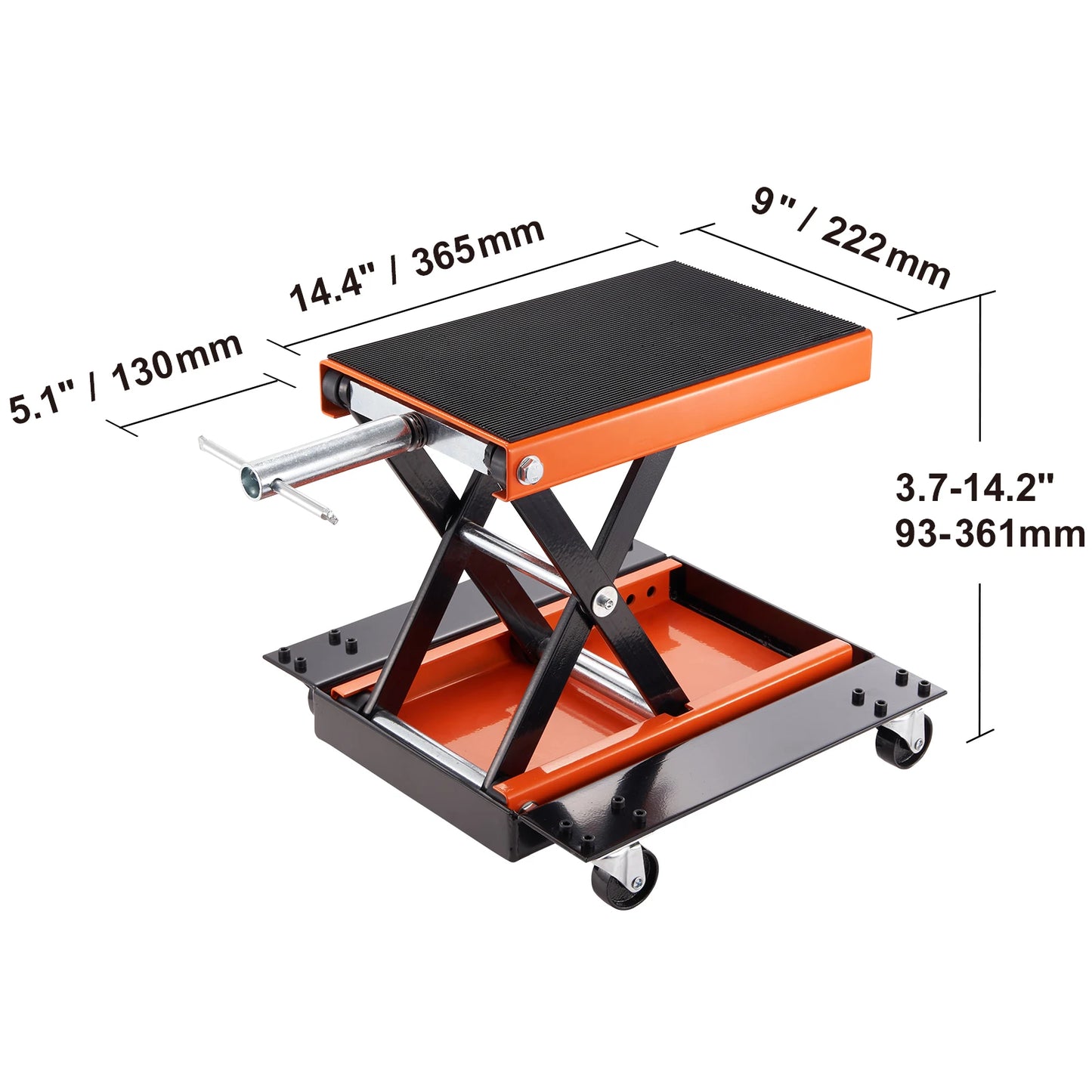 SucceBuy Motorcycle Lift 350/1100/1500 LBS Capacity Motorcycle Scissor Lift Jack with Wide Deck&Safety Pin to Bikes Motorcycles