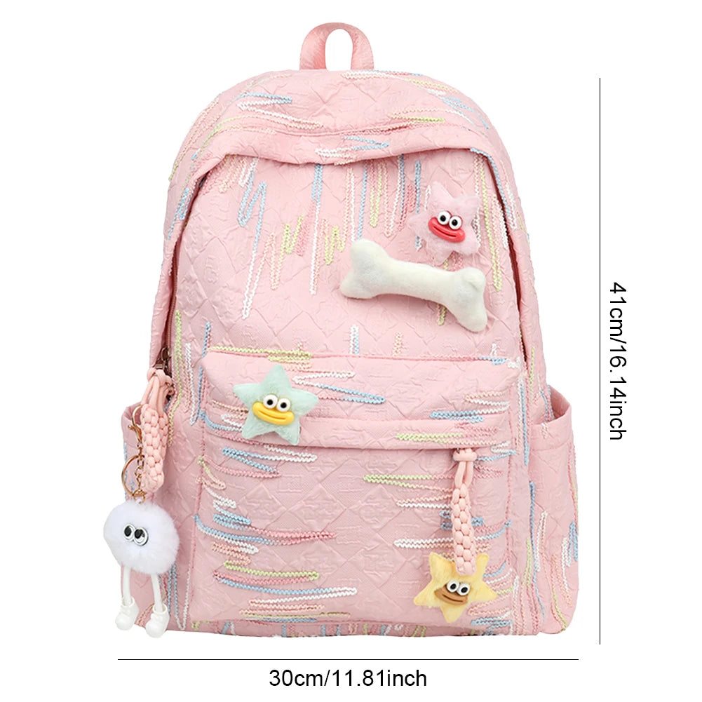 Classic Women Backpack Backpack Large Capacity School Bag with Zipper Laptop Backpack Travel Rucksack for Teen Girls Women