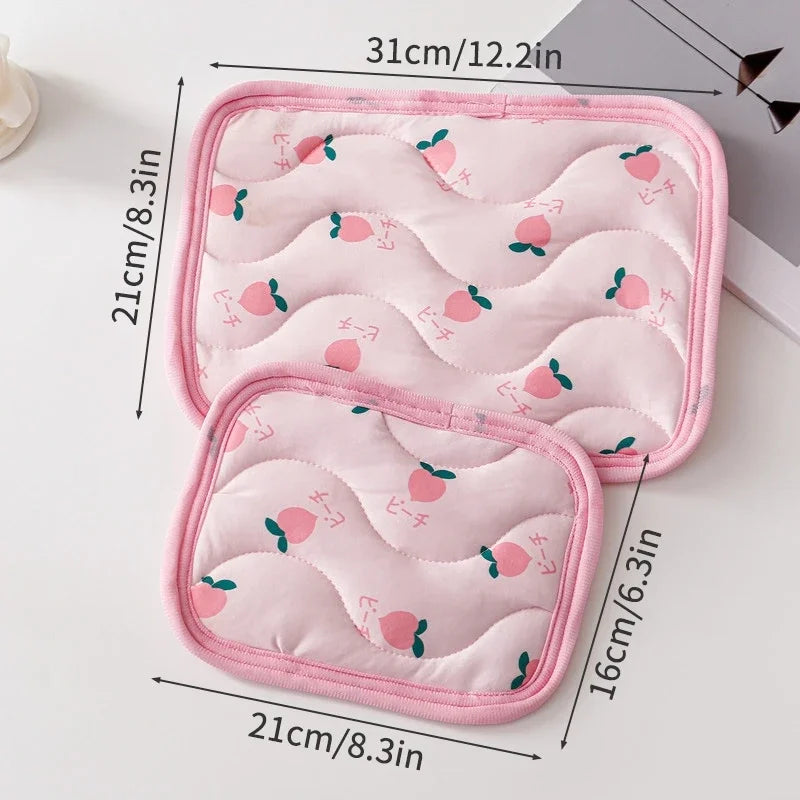 Hamster Kennel Mat Small Pet Cooler Mat Summer Ice Silk Cool Feeling Pet Mat Guinea Pig Chinchilla Rabbit Small Pet Cooling Mat