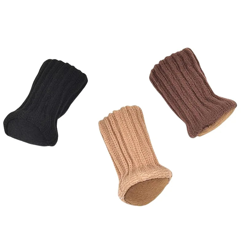 24PCS Floor Protector Chair Leg Sock Cute Anti-Noise Elastic Table Foot Cover Knitting Non-Slip Protective Case