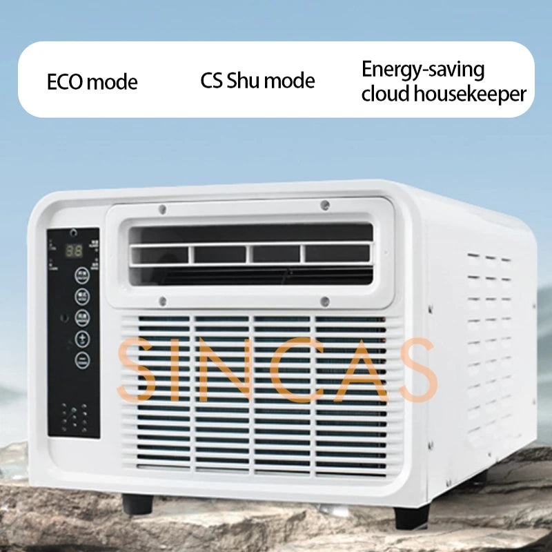 Portable Air Conditioner Heating and Cooling Doal Mode Compatible Energy Saving Mobile Air-Con with Remote Control for Outdoors