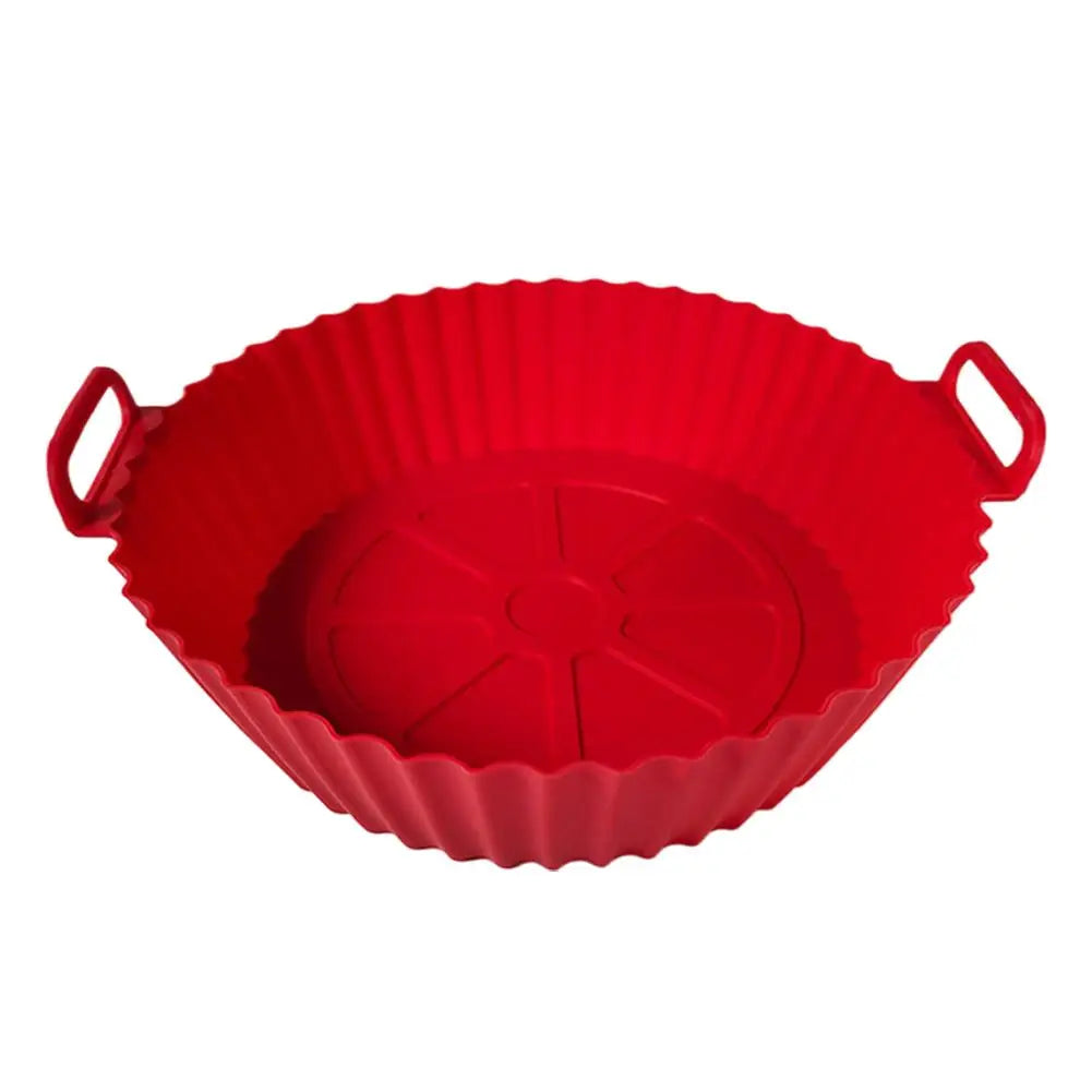 Air Fryer Silicone Liners Air Fryer Silicone Pot Reusable Silicone Air Fryer Liners Food Safe Non Stick Air-Fryer Accessories