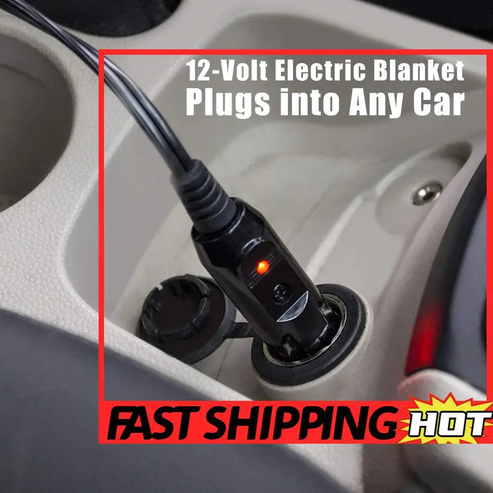 Constant Temperature Heating Blanket 12V Heated Safety Timer Car Heating Pad Fleece Car Heating Blanket for RV Caravan Camper