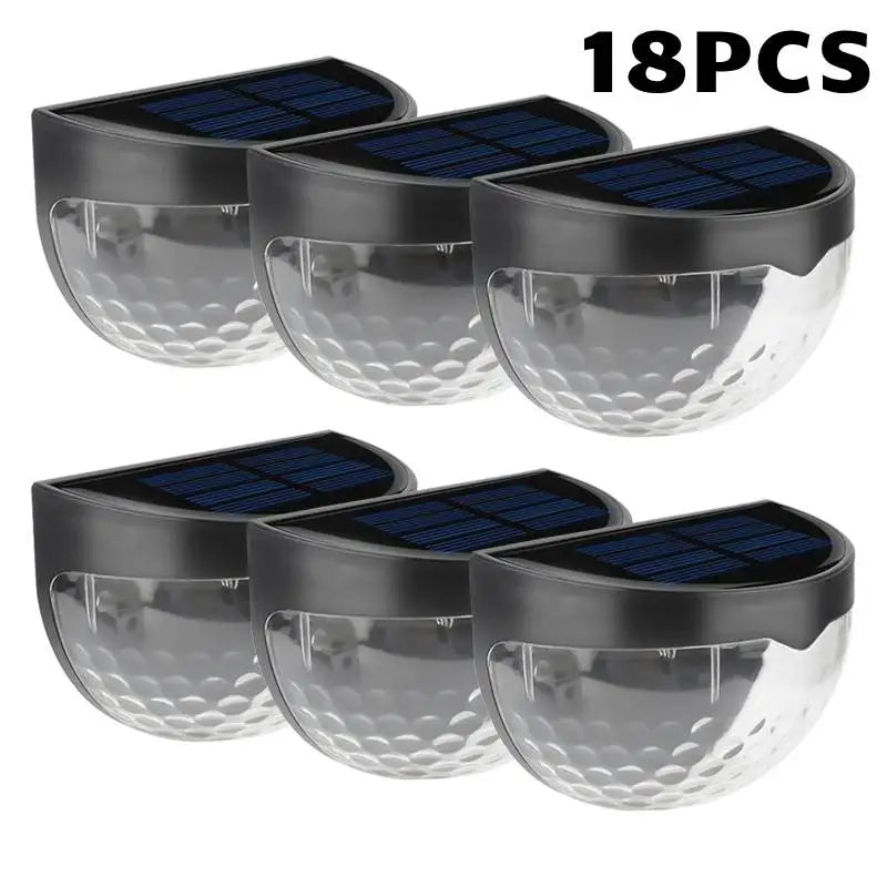 6-18pcs Solar Powered LED Wall Lights Door Fence Light Outdoor Garden Lamp Lights