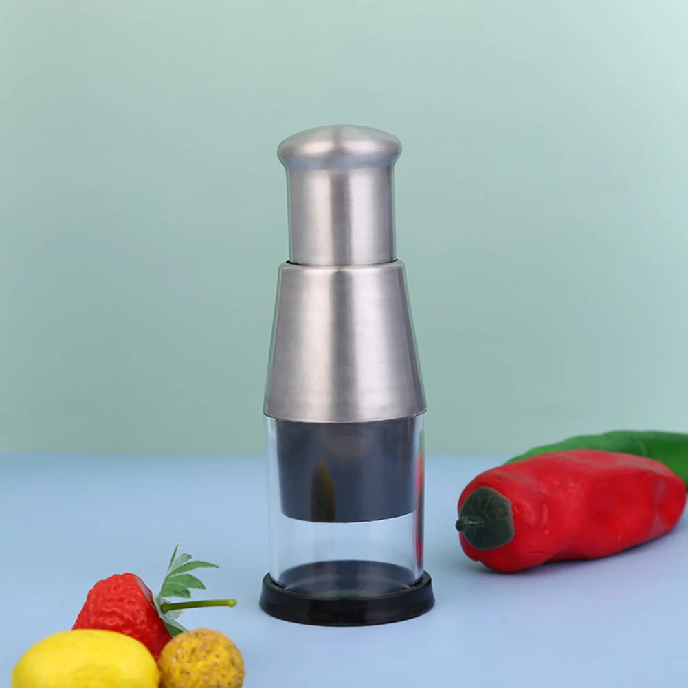 Stainless Steel Manual Hand Chopper Garlic Chopper Mini Garlic Mincer Garlic Press Kitchen Tools for Veggie Onion Garlic