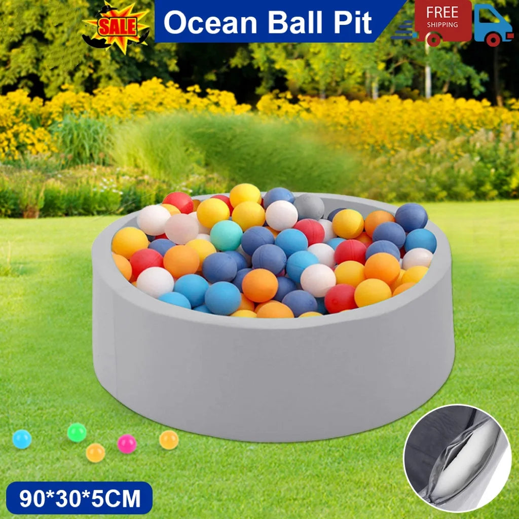 90X30cm Ocean Ball Pit Soft Baby Kids Play Pit Paddling Foam Pool Barrier Toy
