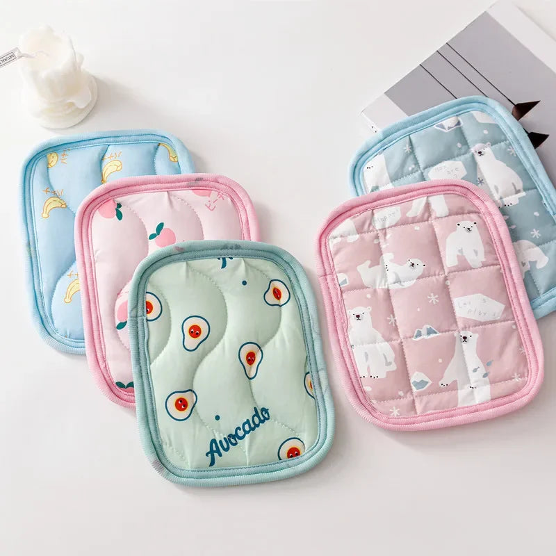 Hamster Kennel Mat Small Pet Cooler Mat Summer Ice Silk Cool Feeling Pet Mat Guinea Pig Chinchilla Rabbit Small Pet Cooling Mat