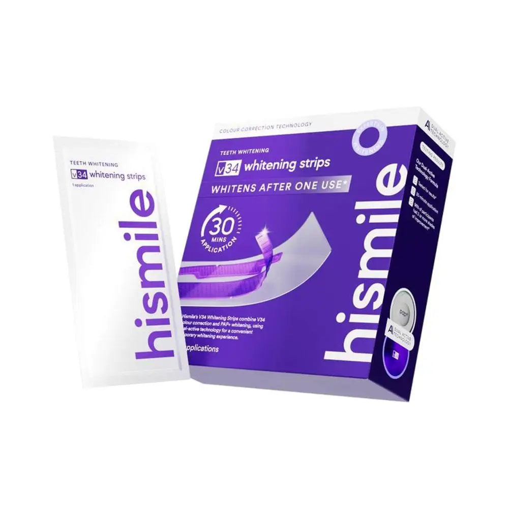 Hismile Teeth Whitening Strips Remove Plaque Stains Brighten Teeth Reduce Sensitivity 30 Mins Quick Dental Oral Care Stickers