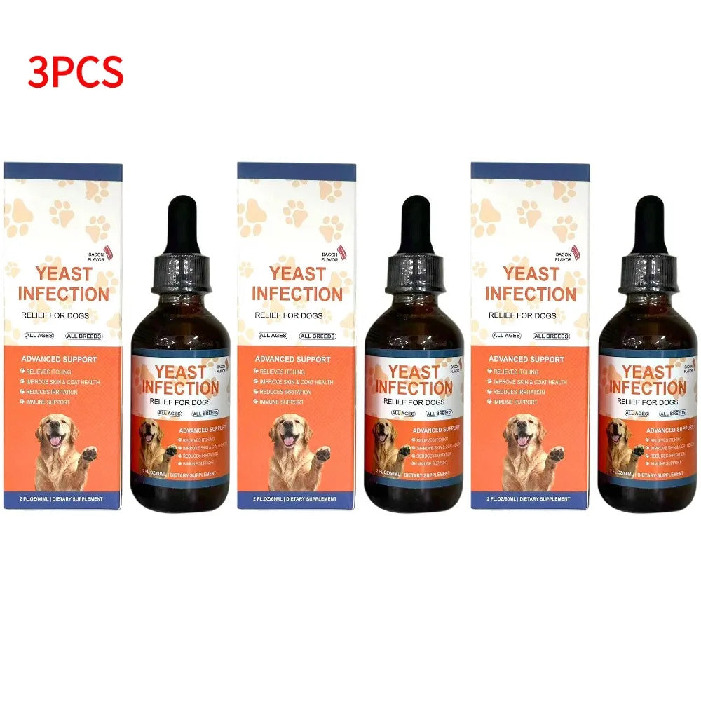 60ML 3Kinds Dog Pet Drops Gentle Care Supplement To Maintain Healthy Coat and Skin for Dogs Herbal Drops PET CARE