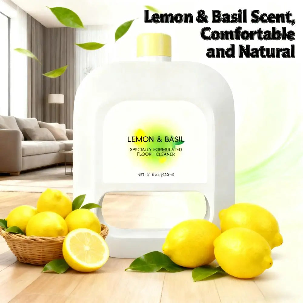 Floor Cleaning Solution 930ml Compatible With NARWAL Freo/Freo X Ultra/J4/J3/J2 Robot Vacuum & Mop,Lemon and Basil Scent