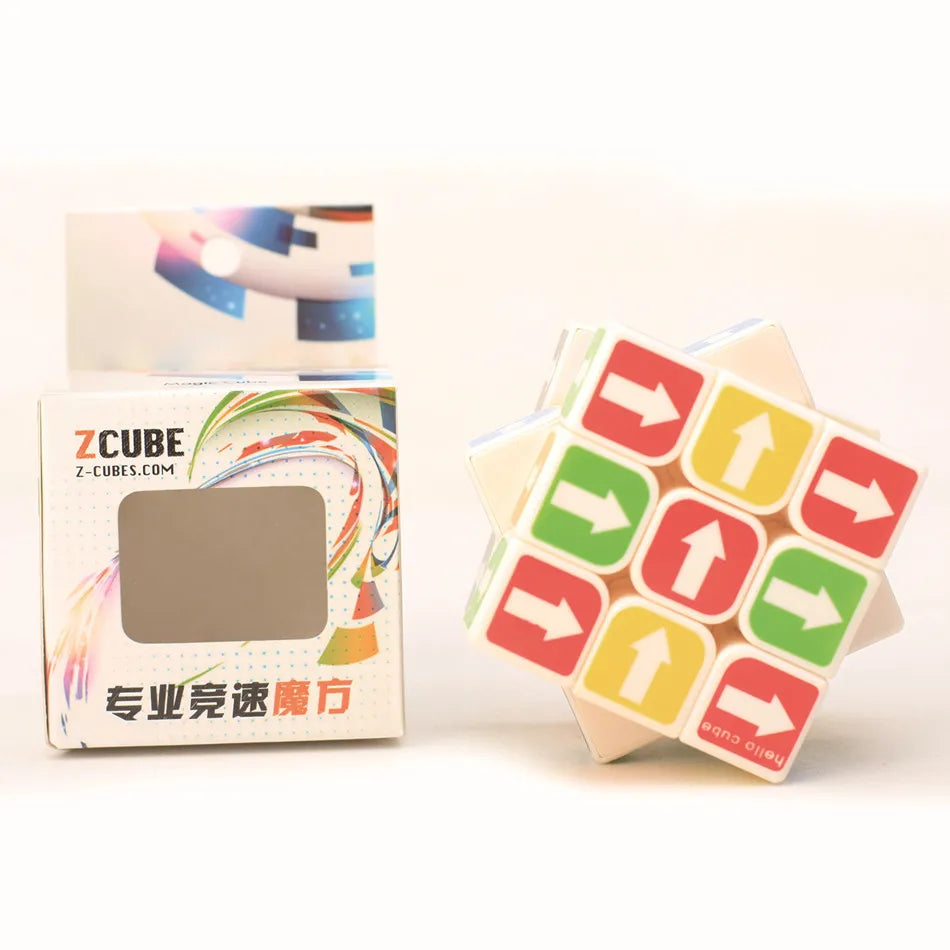 Zcube Idea Fun 3x3 Direction Arrow Magic Cube White/Black Educational 3x3x3 Puzzle Cubo Magico Toys For Children