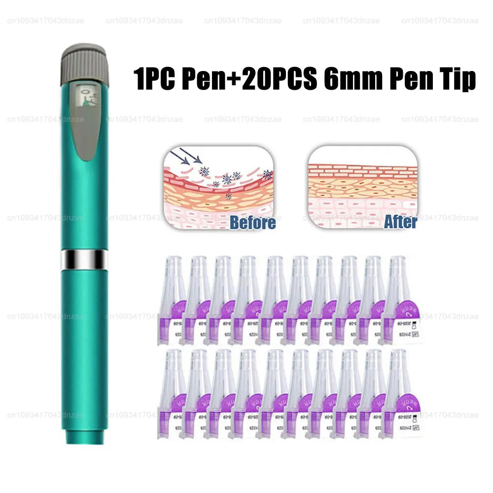 Multi-use Precise Dosing Reusable  Injection Pen 3ml Empty Cassette Bottle Cartridges 4-8mm Pen Tip Sterile Individual Packaging