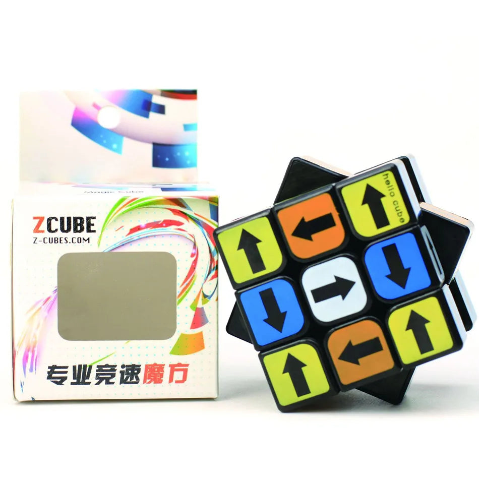 Zcube Idea Fun 3x3 Direction Arrow Magic Cube White/Black Educational 3x3x3 Puzzle Cubo Magico Toys For Children