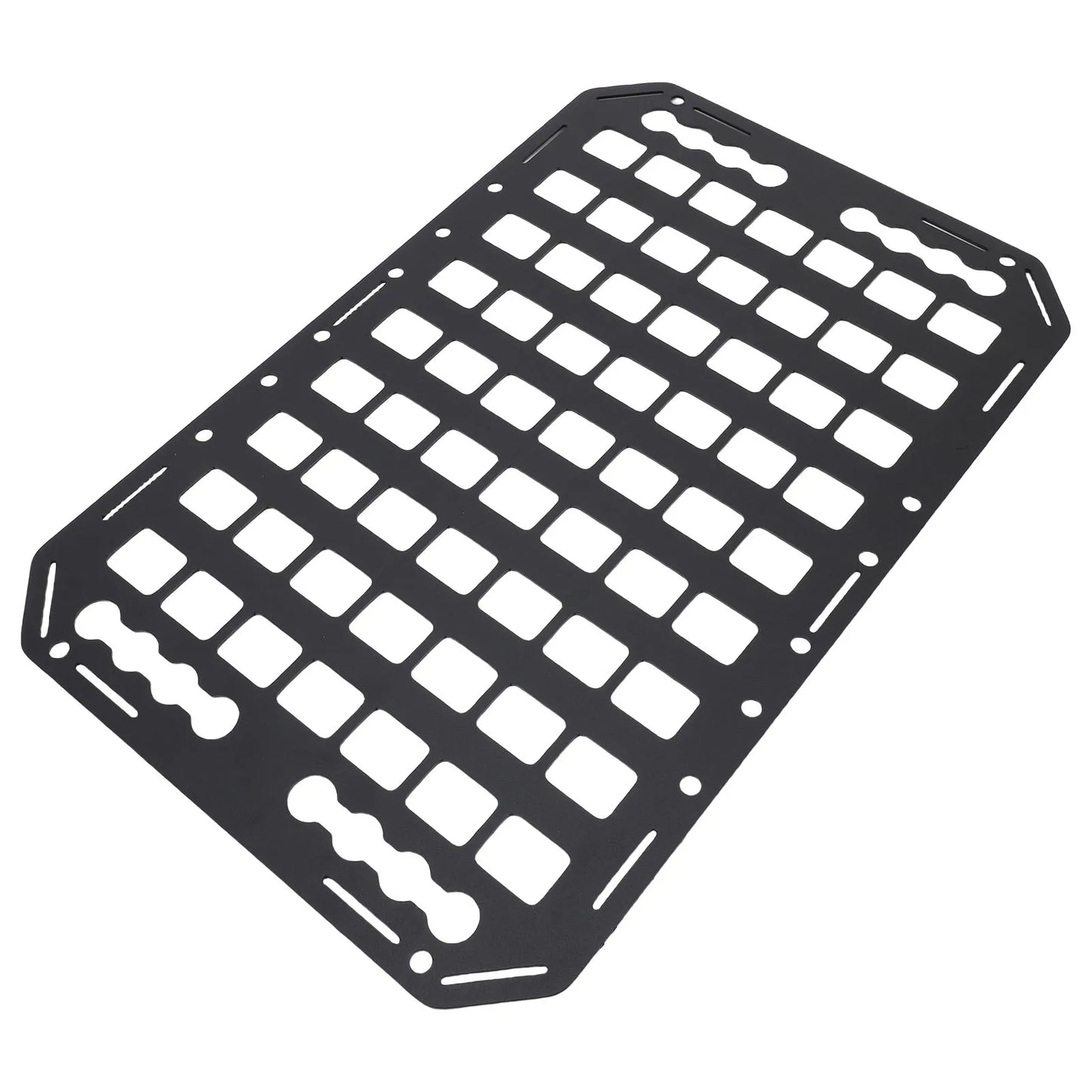 Truck Bed Molle Panel Aluminium Alloy Multifunctional L Track Storage Organizer for Car SUV RV 483x311x2mm Side Bed Molle Panel