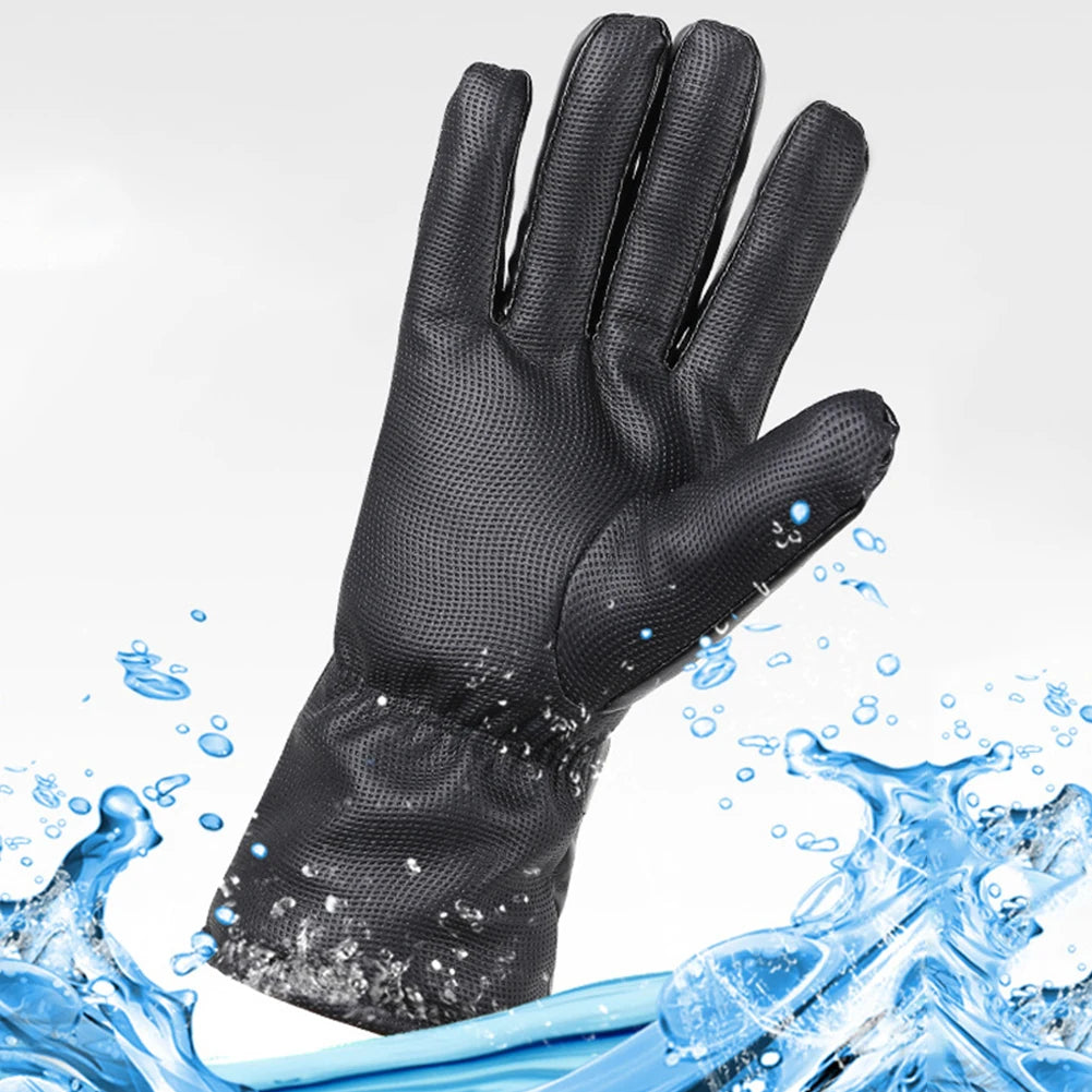 Rechargeable Electric Winter Gloves Waterproof Thermal Touchscreen Gloves Cold Weather Gloves for Outdoor Motorcycle Ski Cycling