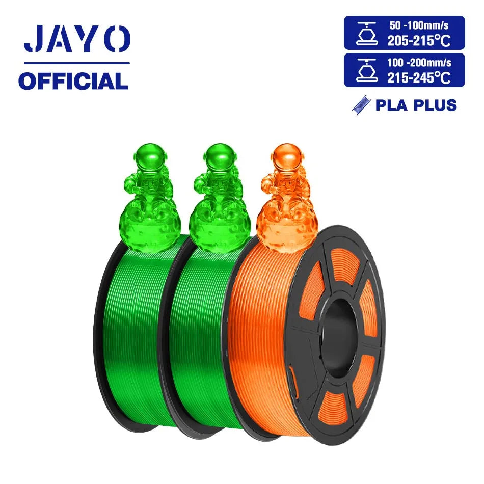 JAYO PLA+ 3D Filament PLA Plus 3D Printer Filament Neatly Wound PLA 1.75mm For FDM 3D Printers High Toughness Materials