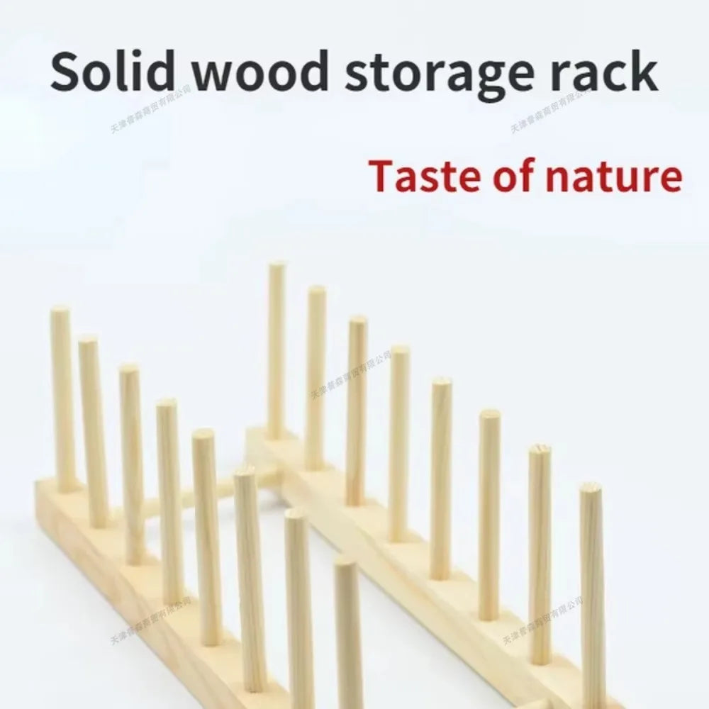 DIY Locker Bamboo Drain Rack Wooden Plate Rack Dish Rack Kitchen Organizer for Plates/Cutting Boards/Plates/Cups/Pot Lid