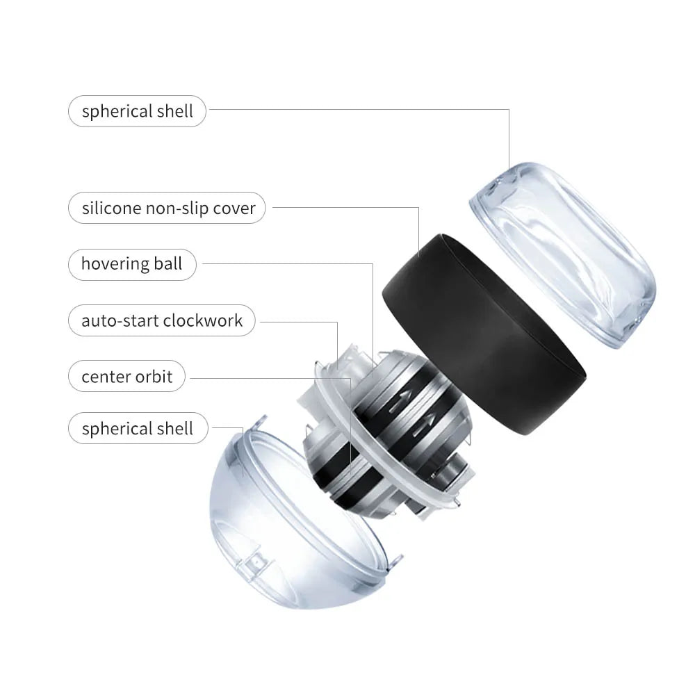 Wrist Power Wrist Hand Ball Auto-Start Grip Ball Strengthener Gyroscopic Arm Gyro Hand Ball Home Fitness Forearm Exerciser