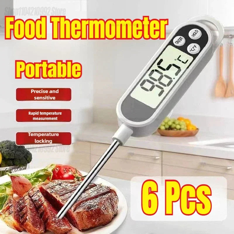 Stainless Steel Probe Cooking Food, Barbecue Stove, Water, Milk, Oil, Liquid Meat, Digital Kitchen Thermometer Kitchen Tools