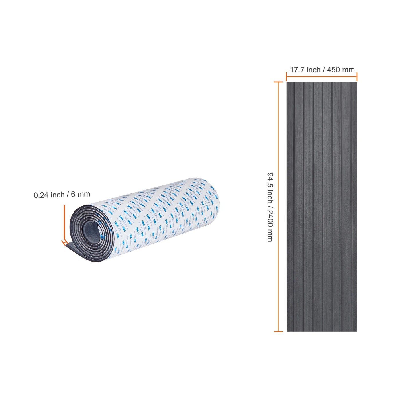 SucceBuy Boat Flooring EVA Foam Boat Decking Non-Slip Self-Adhesive Flooring Marine Carpet for Yacht Pontoon Boats Kayak Decking