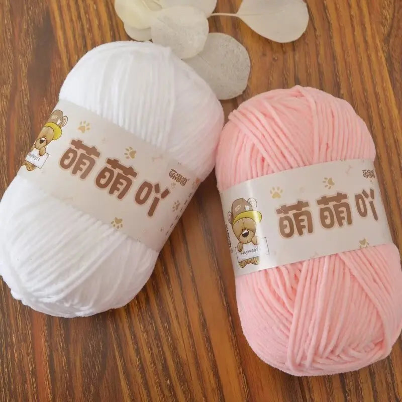 50g/Pc Chenille Yarn Matte Crocheting Doll bag Thread Handmade Crochet Knitted Material Small Ice Stripe line knit sweater hat