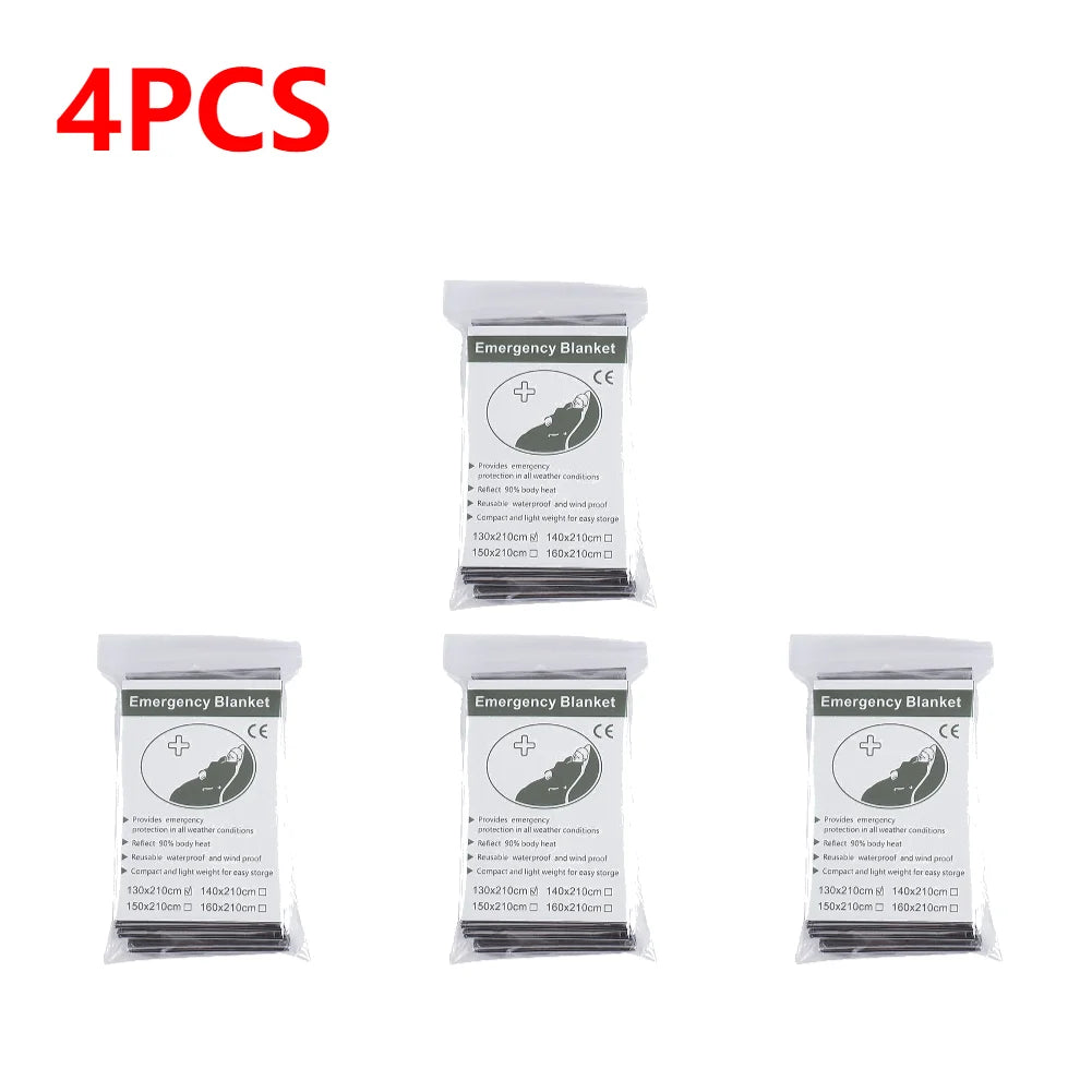 1-20pcs Emergency Mylar Thermal Blanket Foil Space Blanket Designed for NASA Body Warmer Outdoor First Aid Camping Hiking Travel