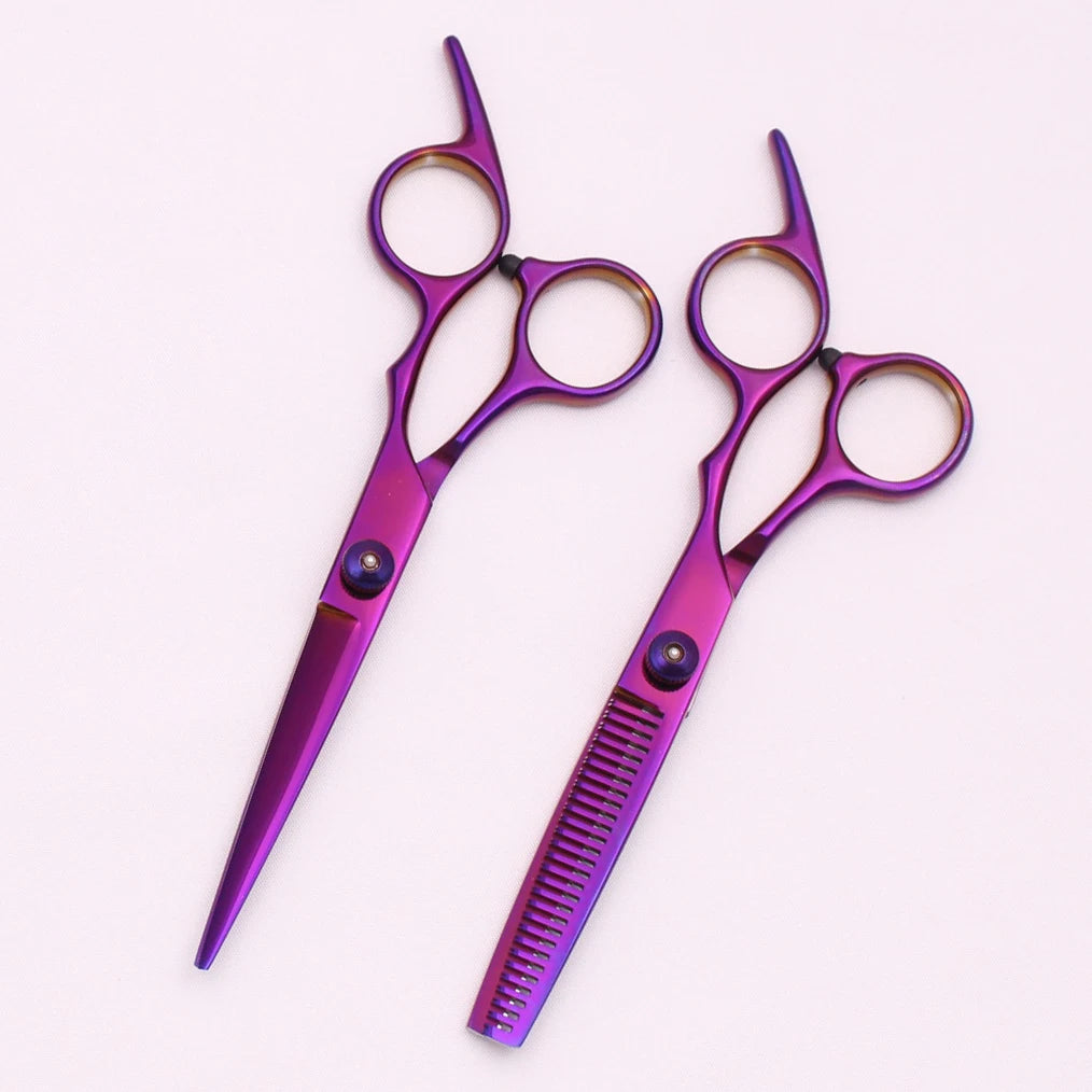 6.0'' Hair Scissors Professional Cutting Shears Thinning Hairdressing Haircut Comb Razors Sets Salon Barber & Home Dropshipping