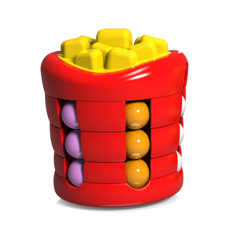 Magic Bean Cube Finger Gyro Rotating Antistress Relieve Anxiety Develop Intelligence Decompression Fidget Toy Adults Kids Gift