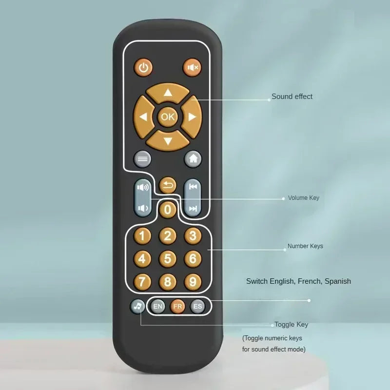 Infant Simulation TV Remote Control Toys with Music and Light Musical Baby Toy Sensory Remote Kids Baby Toys for 1 2 3 Years Old