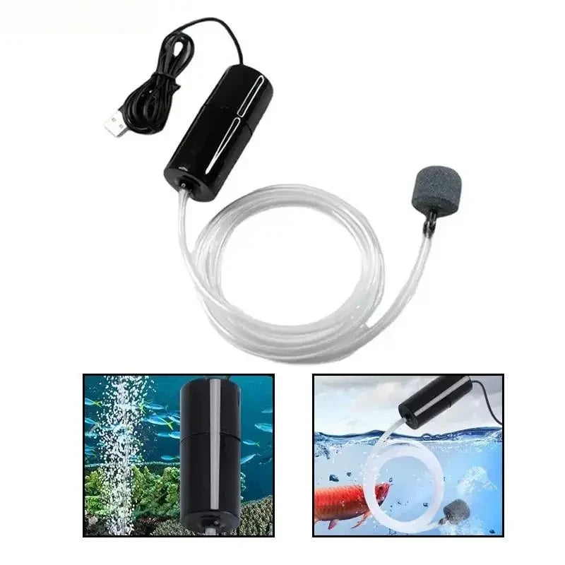 Silent Oxygenator Small Oxygen Pump Portable Mini USB Charging Fish Tank Oxygen Pump Fish Farming Aquarium Supplies