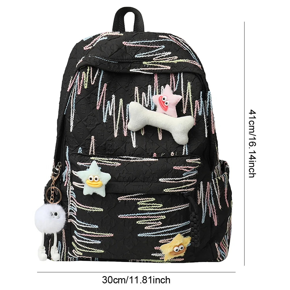 Classic Women Backpack Backpack Large Capacity School Bag with Zipper Laptop Backpack Travel Rucksack for Teen Girls Women