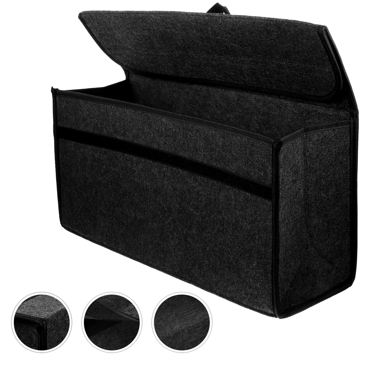 Large Anti Slip Compartment Boot Storage Organizer Tool Car Storage Bag Car Trunk Organizer Soft Felt Storage Box Accessories