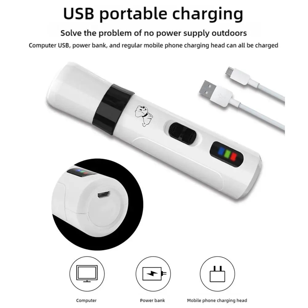 Electric Pet Nail Clippers USB Rechargeable Dog Nail Grinder Portable Small Dog Cat Nail Pet Grooming Tool For Cat Big And Small