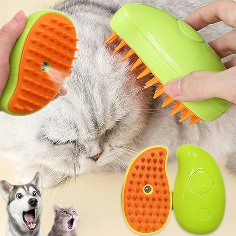 3in1 Electric Sprays Massage Combs Cat Dog Steamy Brush Steam Brush Electric Sprayer for Massage Pet Grooming Tool Shedding