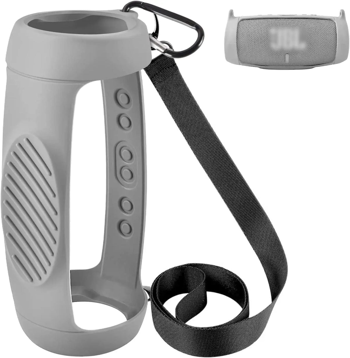 Silicone Case Cover for JBL Charge 5 Waterproof Portable Bluetooth Speaker, Travel Carrying Protective Gel Soft Skin，water proof