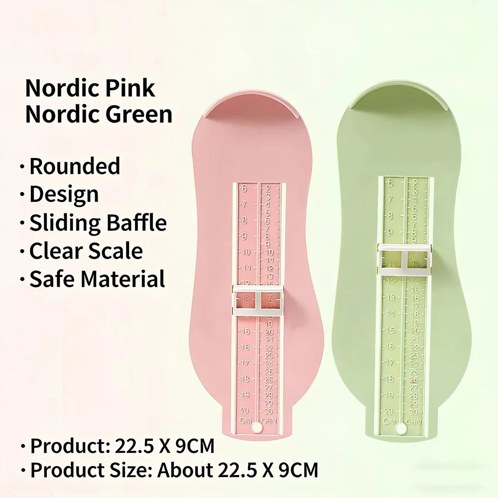 Baby Foot Measuring Gauge, No Conversion Needed Measure Two Sizes for Baby Shoe Sizing