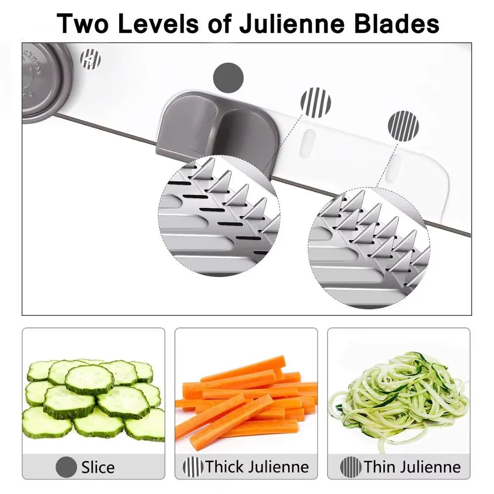 Adjustable Mandoline Slicer Stainless Steel Vegetable Chopper Slicer Veggie Chopper with Waffle Maker| French Fry Cutter YY120